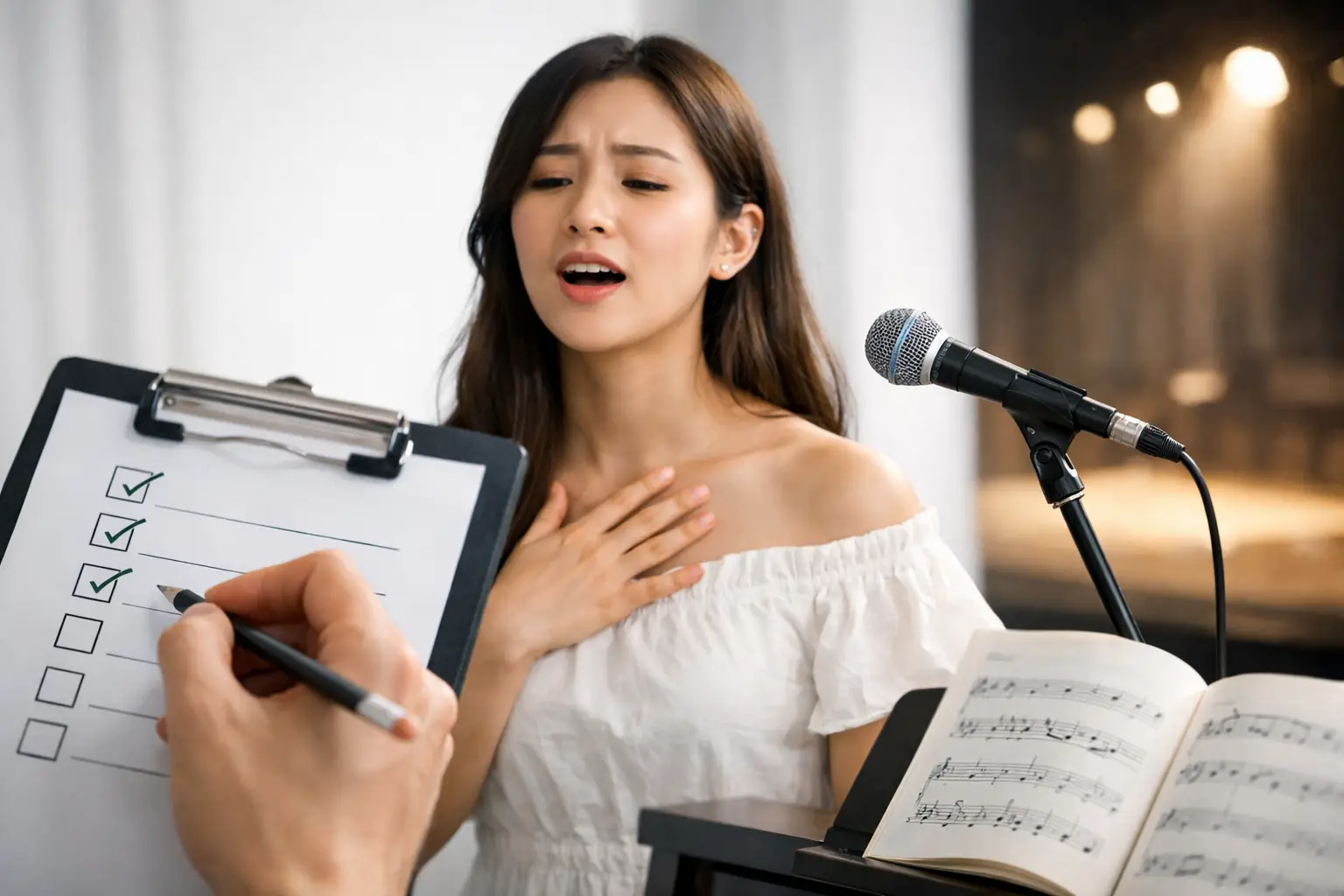 聲樂考級報名前檢查 10分鐘找出音準選曲咬字舞台的扣分問題避免上場才發現